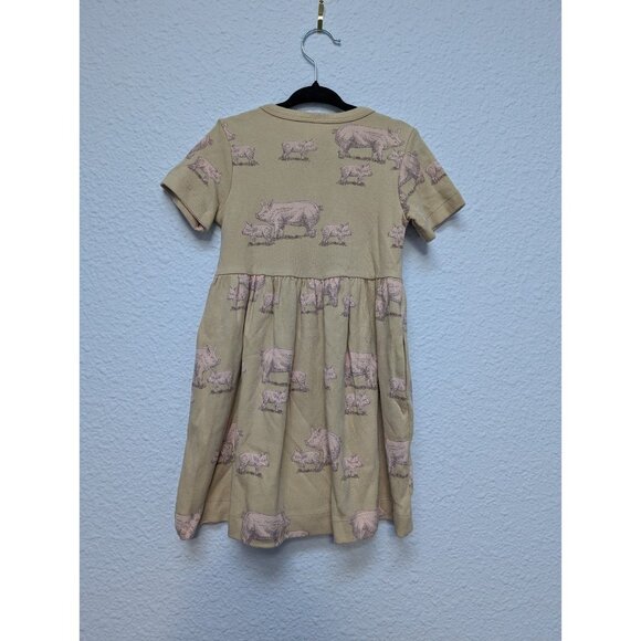 Kate Quinn Organic Cotton Short Sleeve Button Dress 2T Piglets Piggies - Picture 4 of 4